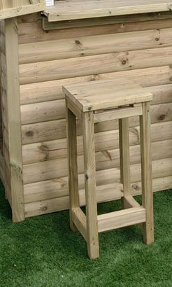 Chunky Wooden Garden Bar Stool