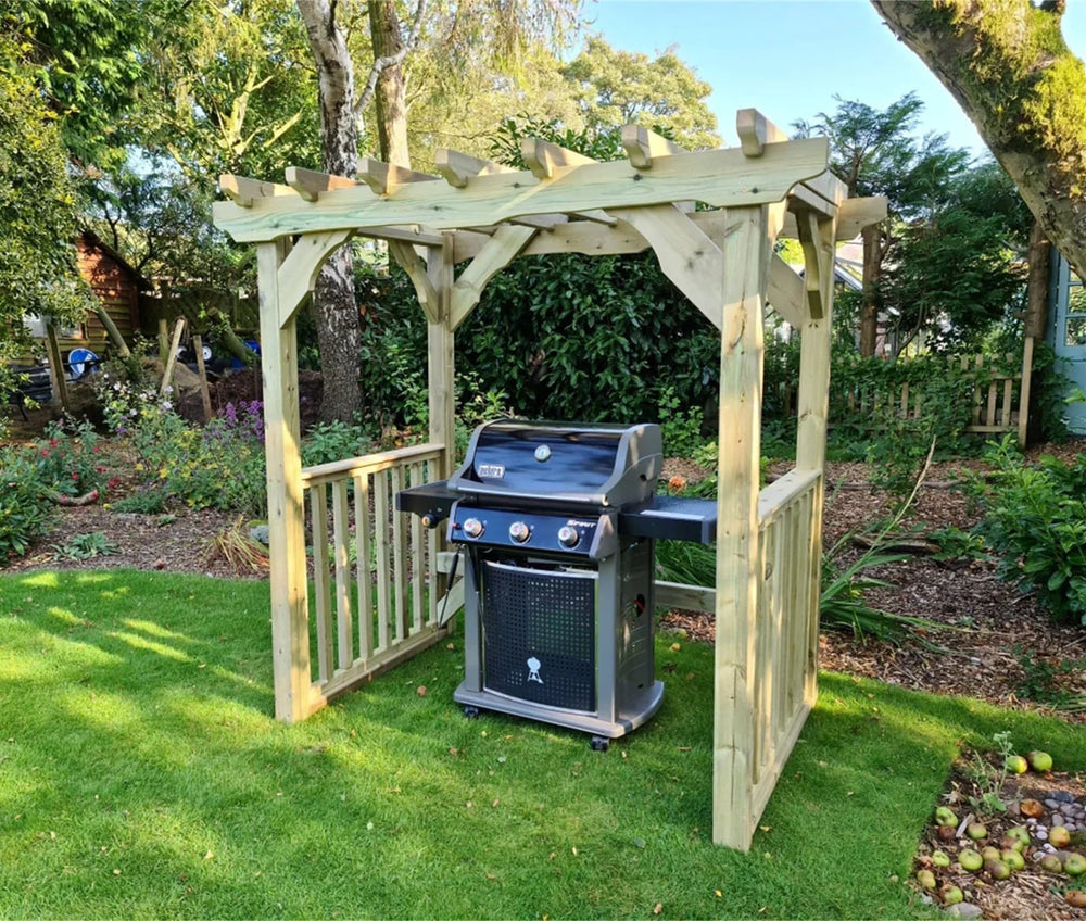 Lilly Chunky Wooden BBQ Shelter & Garden Pergola