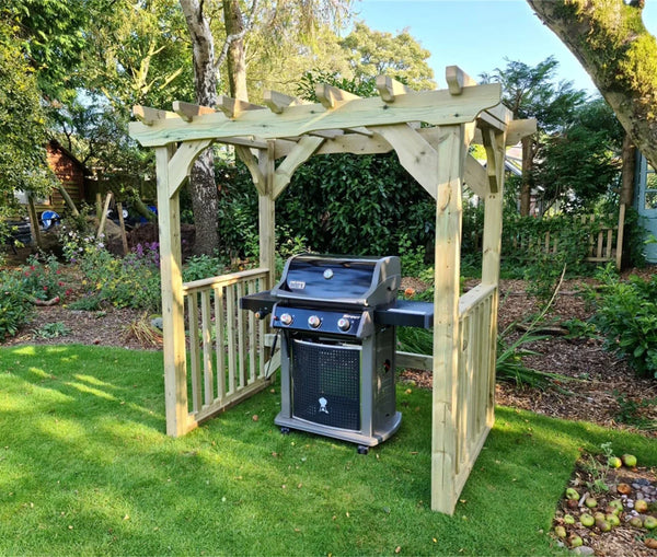 Lilly Chunky Wooden BBQ Shelter & Garden Pergola
