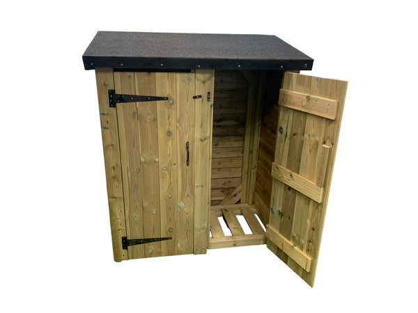 Small Wooden Tool Storage Shed with Double Doors & Felted Roof