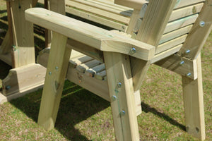 Ergo Chunky Wooden Single Garden Armchair