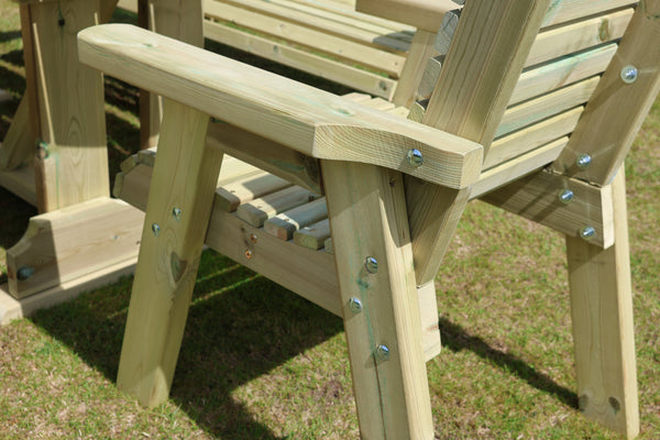 Ergo Chunky Wooden Single Garden Armchair