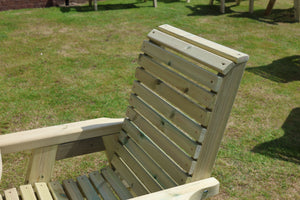 Ergo Chunky Wooden Single Garden Armchair