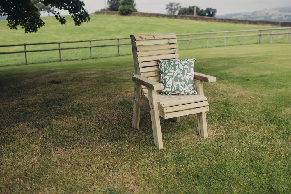 Ergo Chunky Wooden Single Garden Armchair