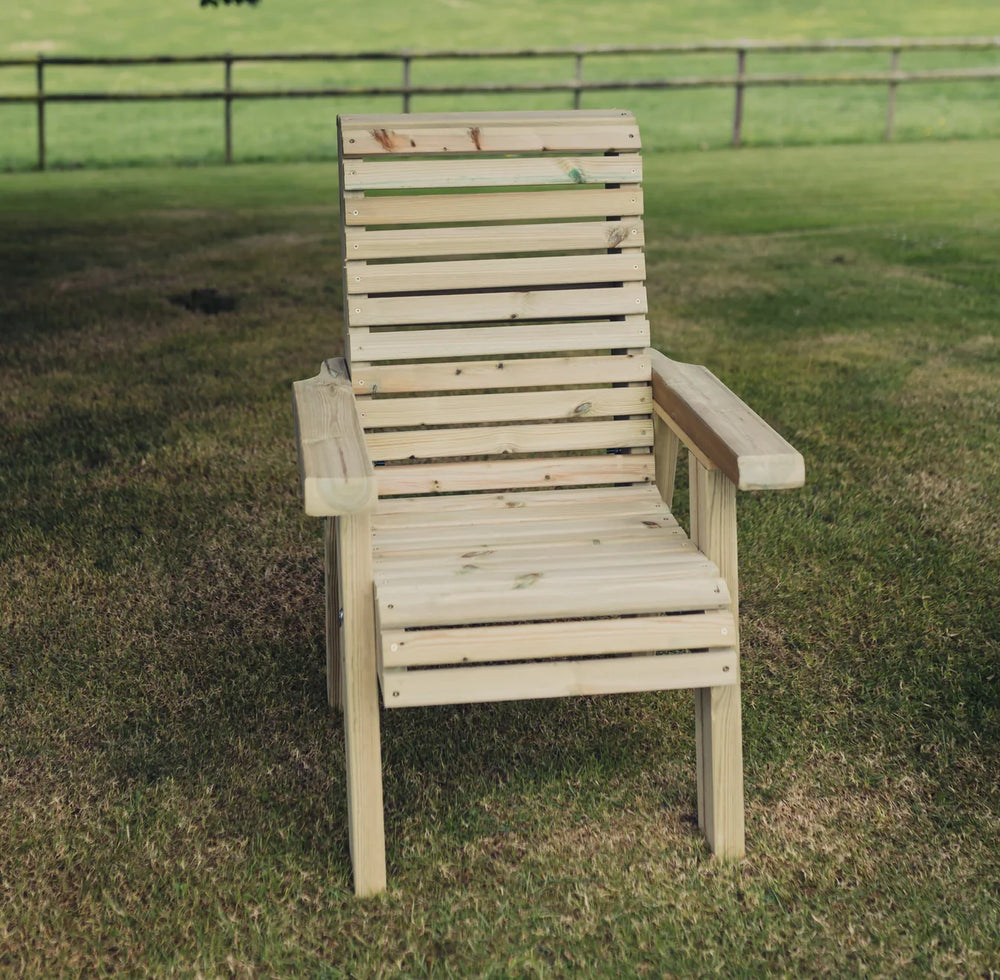 Ergo Chunky Wooden Single Garden Armchair