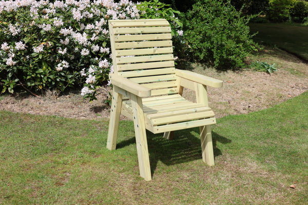 Ergo Chunky Wooden Single Garden Armchair