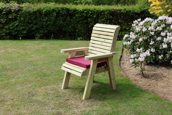 Ergo Chunky Wooden Single Garden Armchair