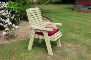 Ergo Chunky Wooden Single Garden Armchair