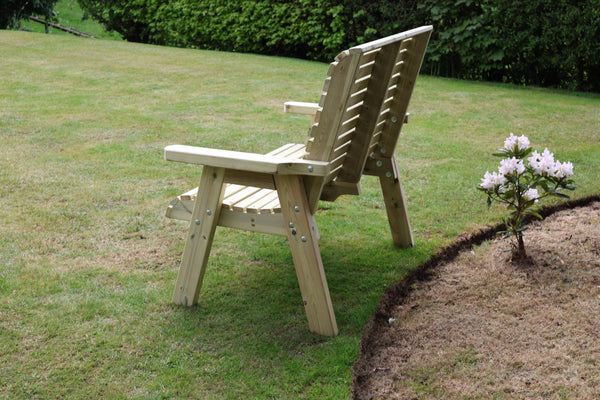 Ergo 2 Seat Chunky Wooden Garden Bench