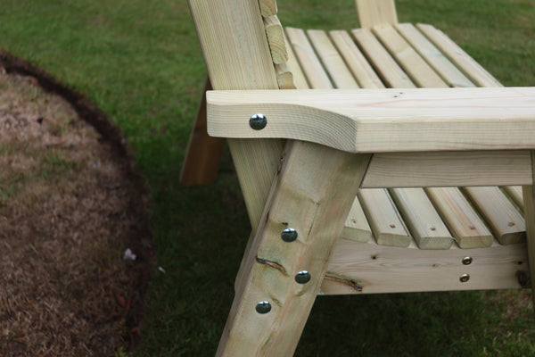 Ergo 2 Seat Chunky Wooden Garden Bench