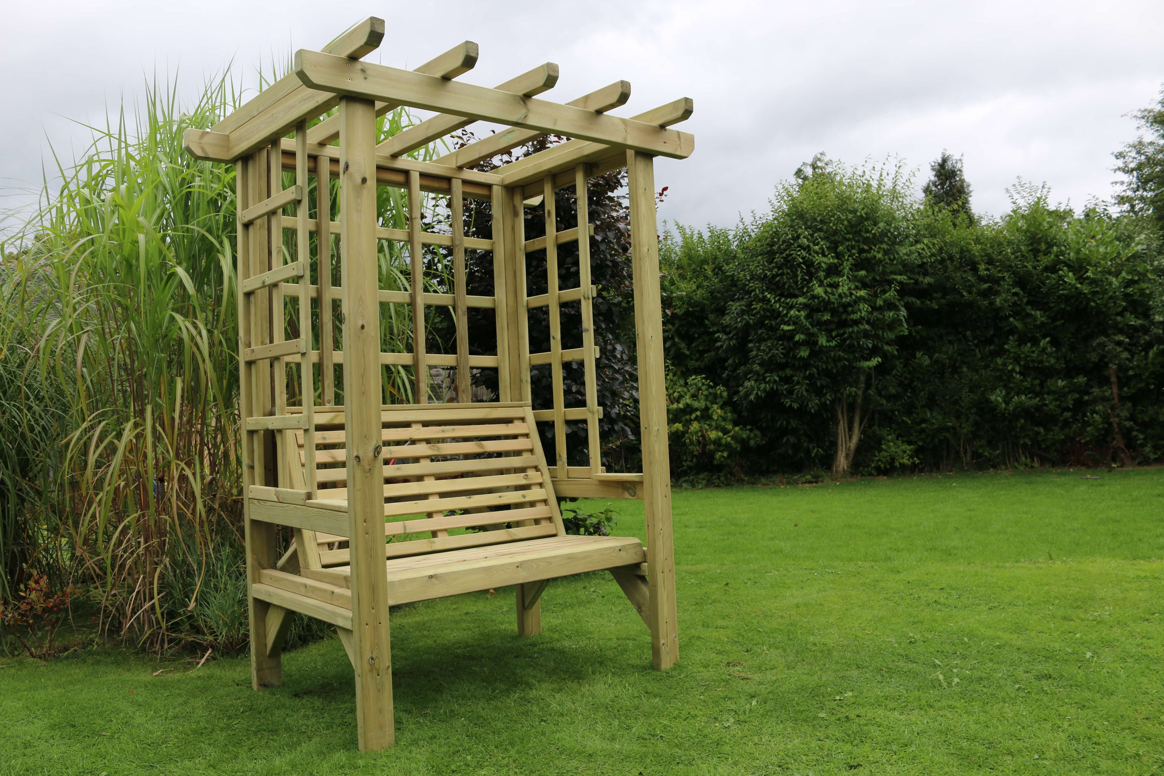 Beatrice 2 Seater Chunky Wooden Garden Arbour Seat