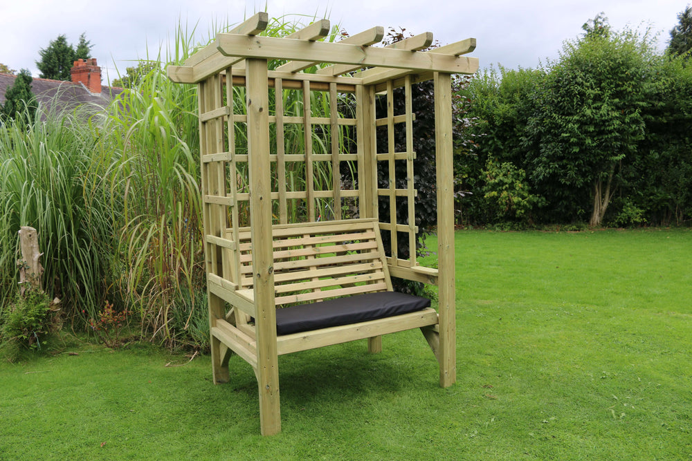 Beatrice 2 Seater Chunky Wooden Garden Arbour Seat