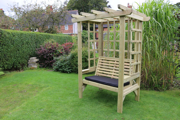 Beatrice 2 Seater Chunky Wooden Garden Arbour Seat