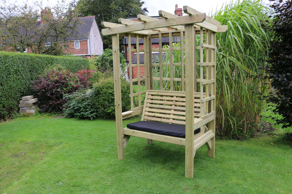 Beatrice 2 Seater Chunky Wooden Garden Arbour Seat