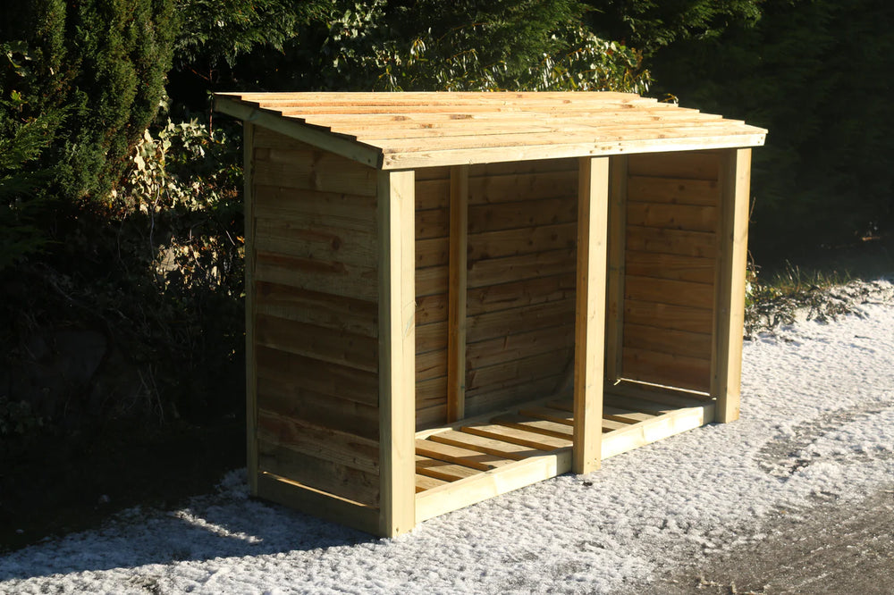 Heavy Duty 5ft x 6ft Wide Wooden Log Store