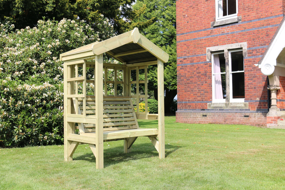 Cottage 2 Seater Trellis Chunky Wooden Garden Arbour Seat