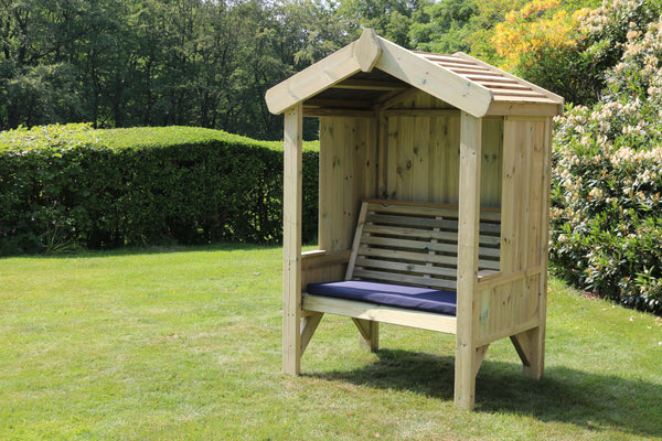 Cottage 2 Seater Fully Enclosed Chunky Wooden Garden Arbour Seat