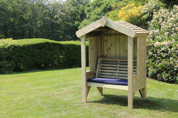 Cottage 2 Seater Fully Enclosed Chunky Wooden Garden Arbour Seat