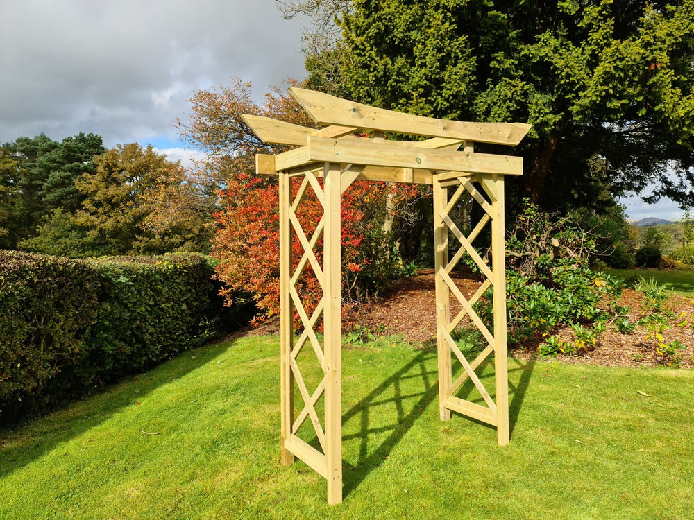 Tokyo 3ft Chunky Wooden Garden Archway