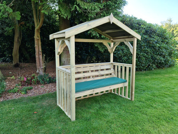 Anastasia 3 Seater Chunky Wooden Garden Arbour