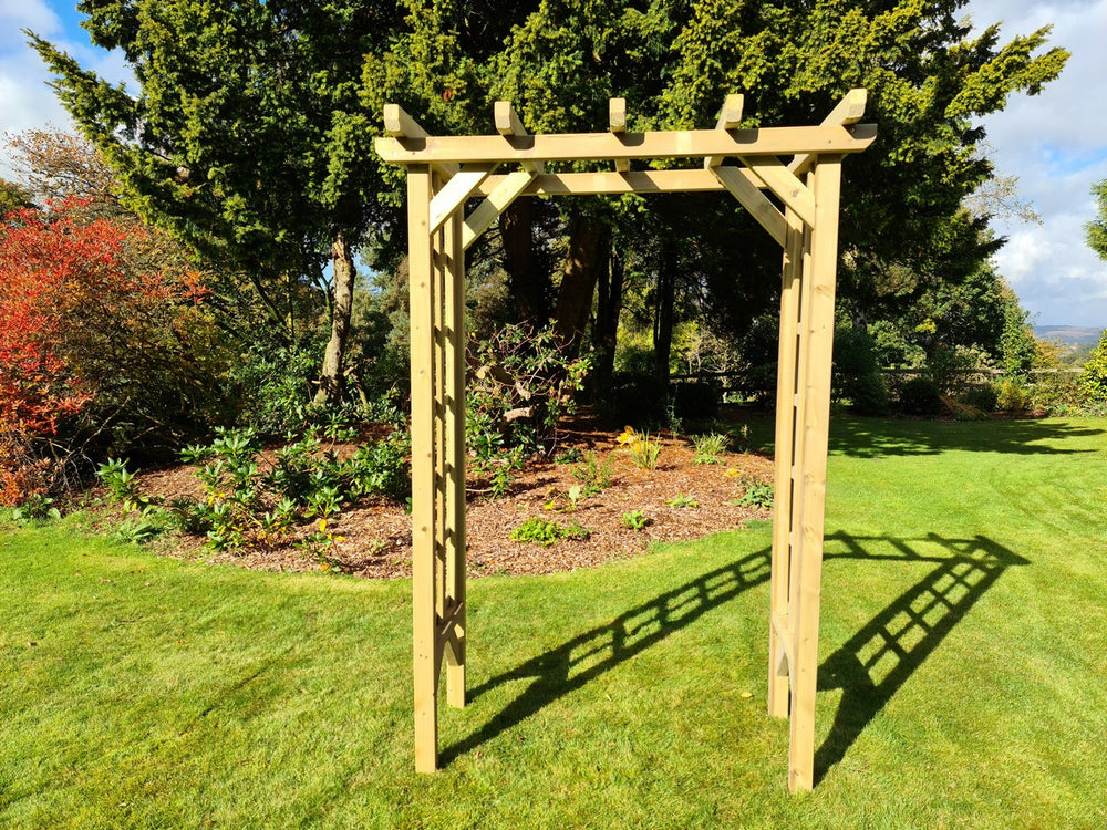 Rose 3ft Chunky Wooden Garden Archway