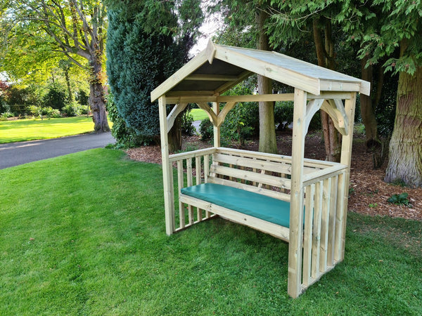 Anastasia 3 Seater Chunky Wooden Garden Arbour