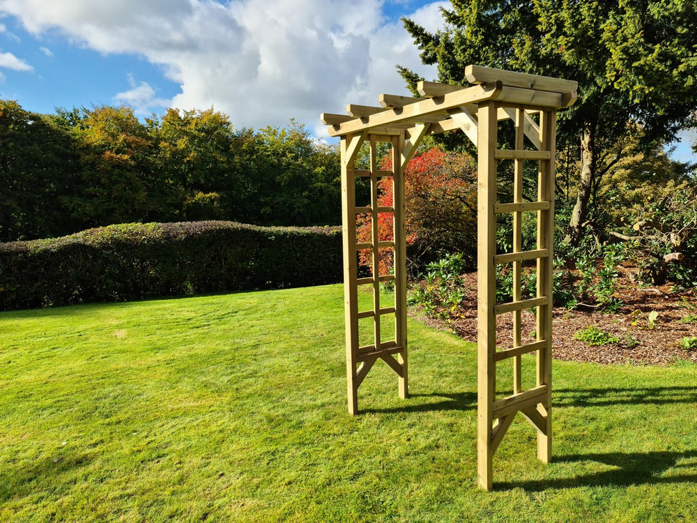 Rose 3ft Chunky Wooden Garden Archway