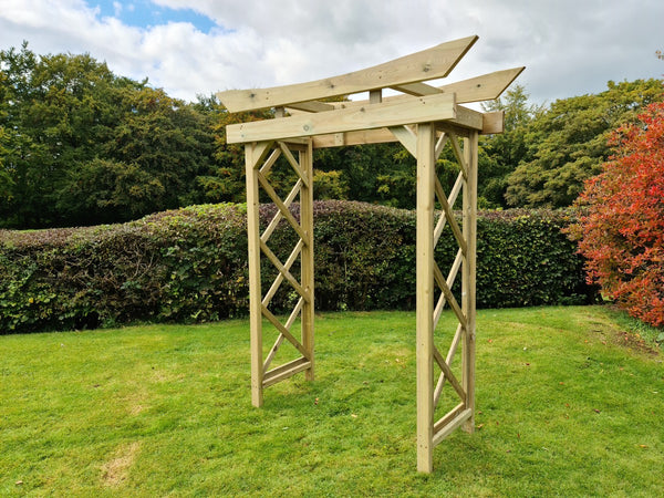 Tokyo 4ft Chunky Wooden Garden Archway