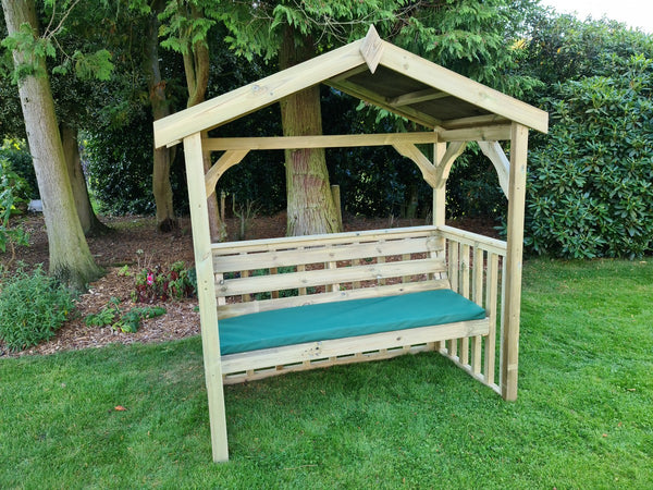 Anastasia 3 Seater Chunky Wooden Garden Arbour