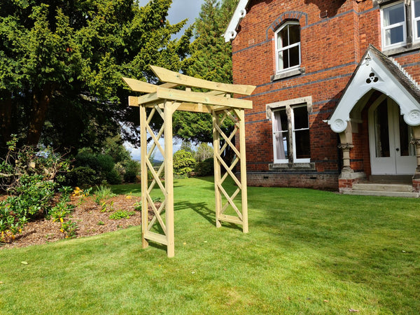 Tokyo 4ft Chunky Wooden Garden Archway