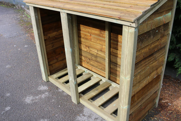 Heavy Duty 4ft x 5ft Wooden Log Store