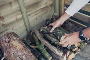 Heavy Duty 4ft x 5ft Wood Slatted Garden Log Store