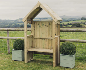 Poppy 2 Seater Chunky Wooden Arbour