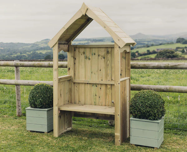 Poppy 2 Seater Chunky Wooden Arbour