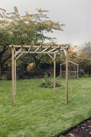 Contemporary 2.4m x 2.4m Wooden Garden Pergola & Gazebo