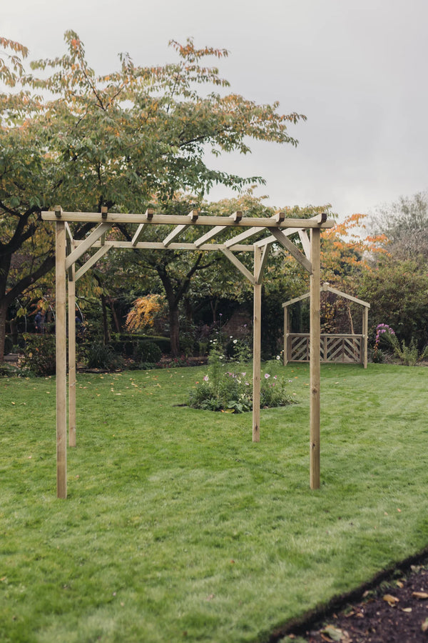 Contemporary 2.4m x 2.4m Wooden Garden Pergola & Gazebo