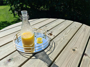Westwood Chunky Wooden Round Picnic Table Bench