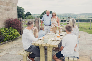 Lunar Chunky Wooden Picnic Bench Table - 150cm Length