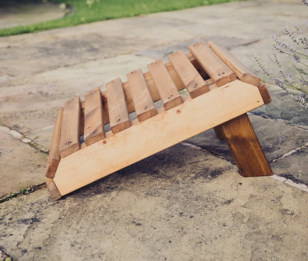 Valley Chunky Wooden Garden Footstool