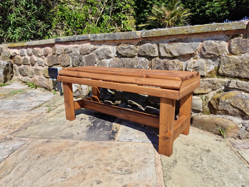 Valley Chunky Wooden Backless Garden Bench