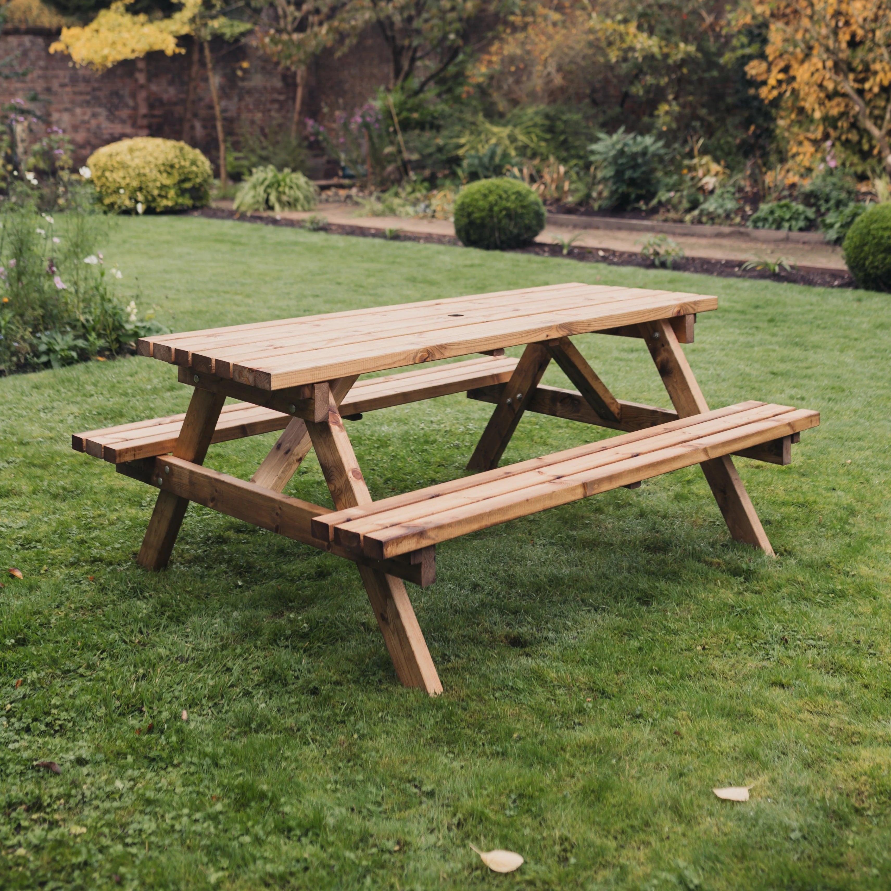 Valley Deluxe Chunky Wooden Large Picnic Table Bench - 180cm Length