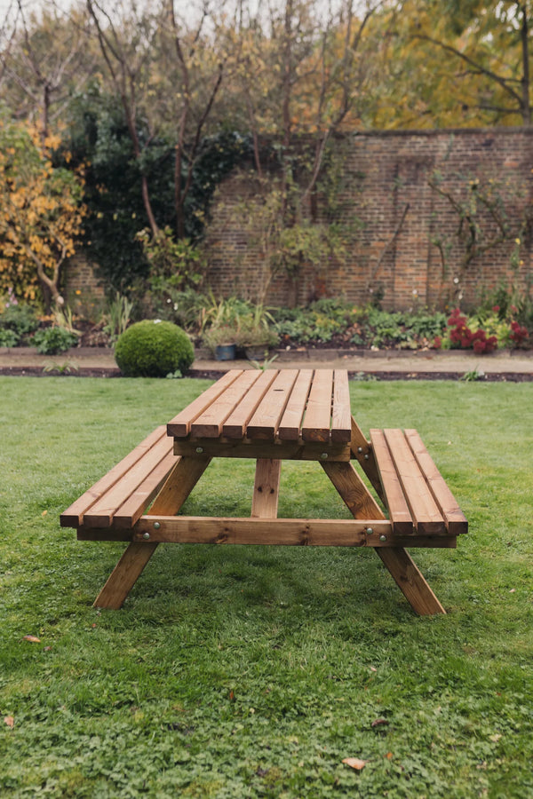 Valley Deluxe Chunky Wooden Large Picnic Table Bench - 180cm Length