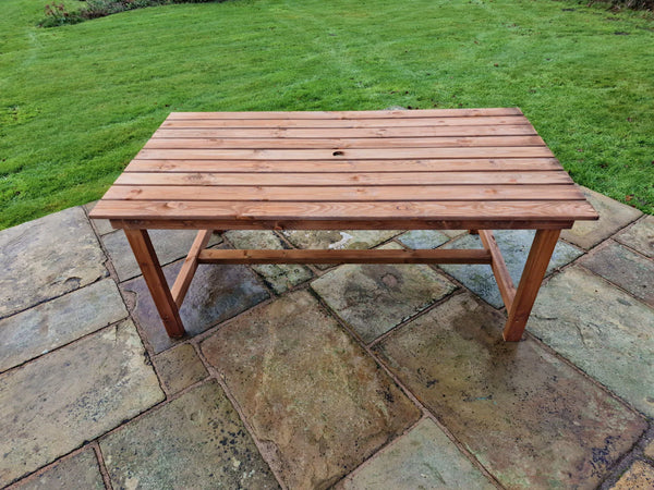 Valley 180cm Chunky Wooden Rectangle Outdoor Dining Table