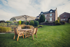 Valley 4 Seater Chunky Wooden Garden Dining Set
