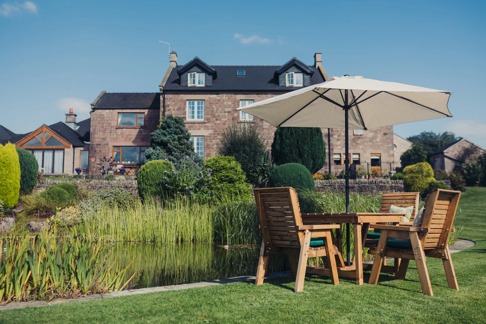 Valley 4 Seater Chunky Wooden Garden Dining Set