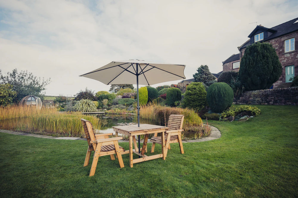 Valley 2 Seater Chunky Wooden Garden Bistro Set