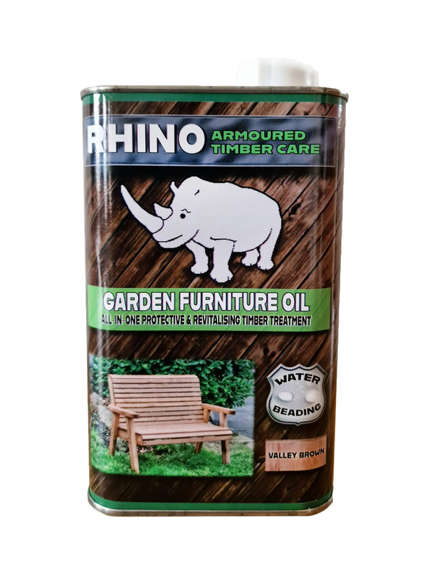 Rhino Valley Brown Garden Furniture Oil - 1 Litre Tin