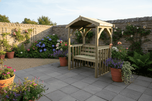 Anastasia 2 Seater Chunky Wooden Garden Arbour