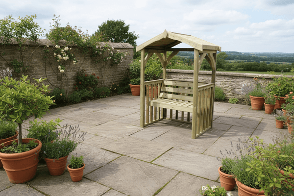 Anastasia 2 Seater Chunky Wooden Garden Arbour