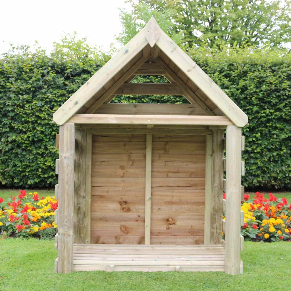 Gawsworth Chunky Wooden Outdoor Slatted Log Store